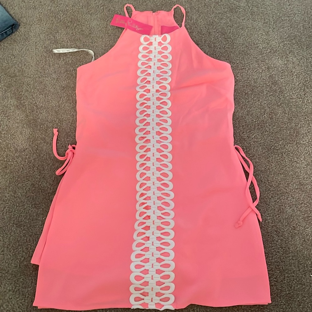 Lilly Pulitzer pearl romper in coral, size 0 - never worn!